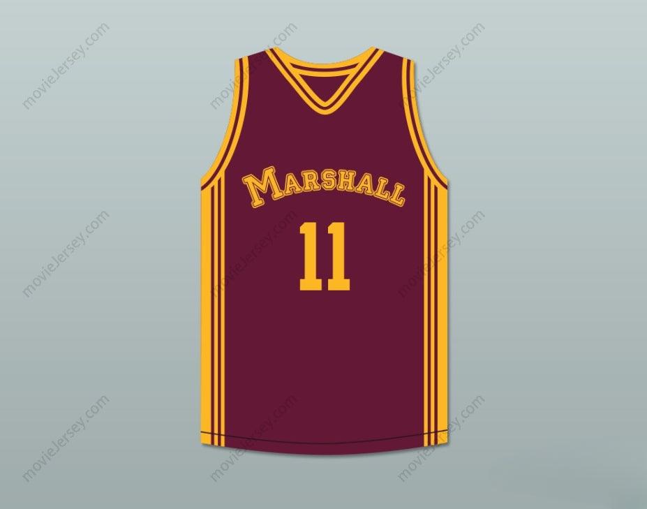 CUSTOM ANY Name Number  ARTHUR AGEE 11 JOHN MARSHALL METROPOLITAN HIGH SCHOOL COMMANDOS MAROON BASKETBALL JERSEY 1 Top Stitched S-6XL