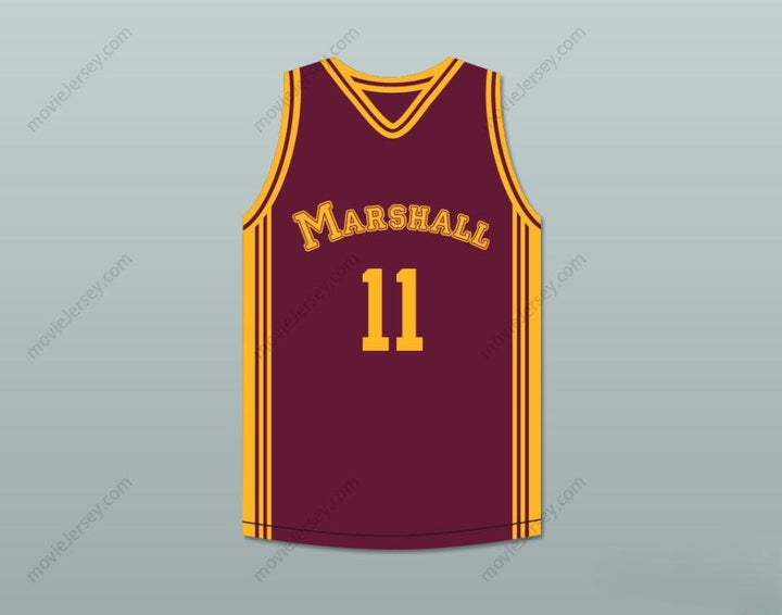 CUSTOM ANY Name Number  ARTHUR AGEE 11 JOHN MARSHALL METROPOLITAN HIGH SCHOOL COMMANDOS MAROON BASKETBALL JERSEY 1 Top Stitched S-6XL