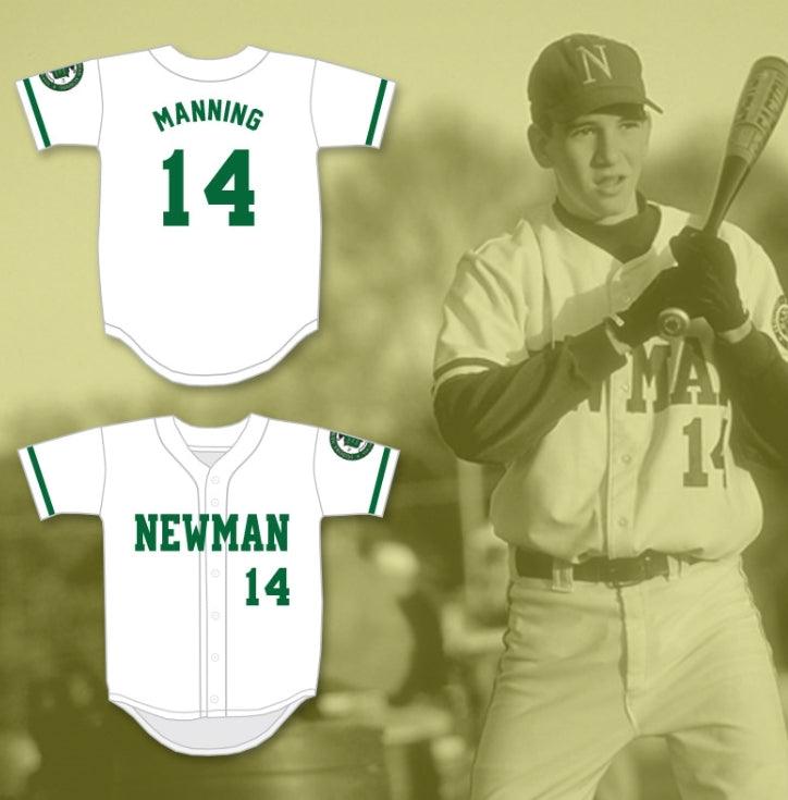 Custom Any Name Number ELI MANNING 14 ISIDORE NEWMAN HIGH SCHOOL WHITE BASEBALL JERSEY Top Stitched S-6XL