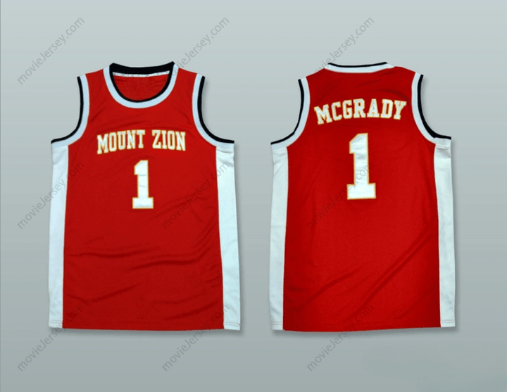 CUSTOM ANY Name Number TRACY MCGRADY 1 MOUNT ZION CHRISTIAN ACADEMY MAROON BASKETBALL JERSEY Top Stitched S-6XL