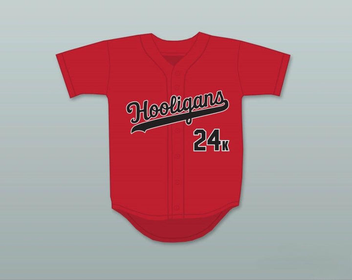 Custom Any Name Number MARS 24K HOOLIGANS RED BASEBALL JERSEY Top Stitched S-6XL