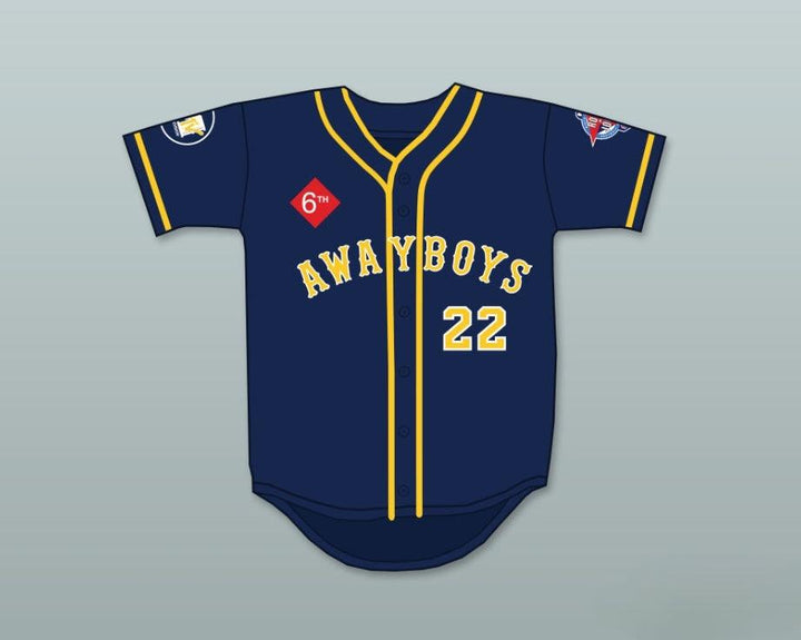 Custom Any Name Number MATTHEW FOX 22 AWAYBOYS BASEBALL JERSEY 6TH ANNUAL ROCK N' JOCK SOFTBALL CHALLENGE 1995 Top Stitched S-6XL