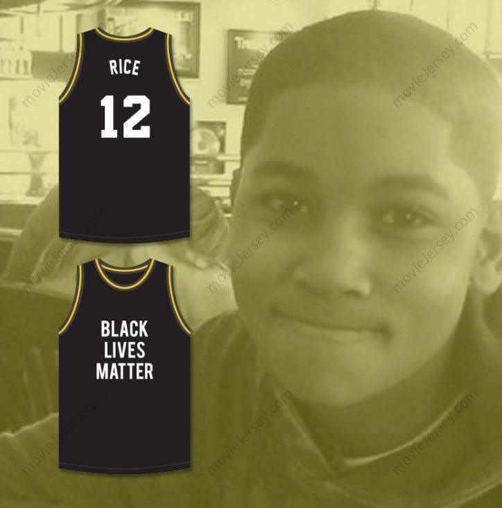 CUSTOM ANY Name Number TAMIR RICE 12 BLACK LIVES MATTER BASKETBALL JERSEY Top Stitched S-6XL