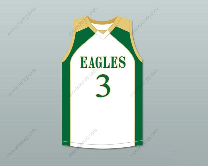 CUSTOM ANY Name Number CJ MCCOLLUM 3 GLENOAK HIGH SCHOOL GOLDEN  WHITE BASKETBALL JERSEY 2 Top Stitched S-6XL