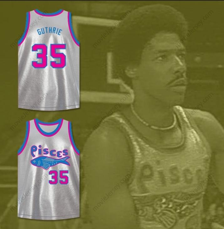 CUSTOM ANY Name Number MOSES GUTHRIE 35  PISCES BASKETBALL JERSEY THE FISH THAT SAVED  Top Stitched S-6XL