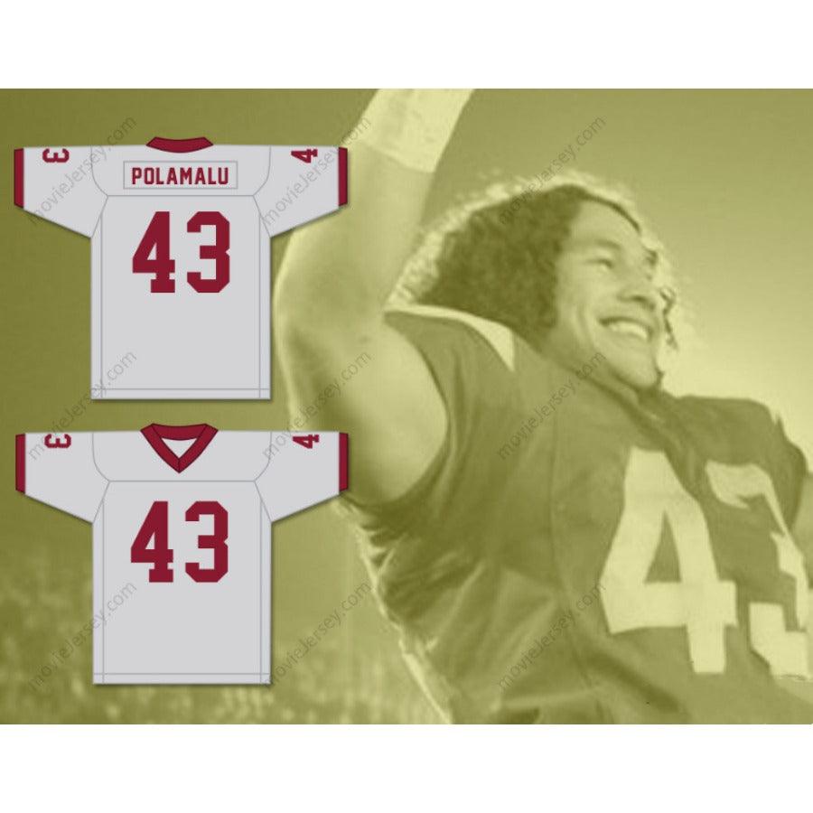 TROY POLAMALU 43 DOUGLAS HIGH SCHOOL TROJANS GRAY Football Jersey