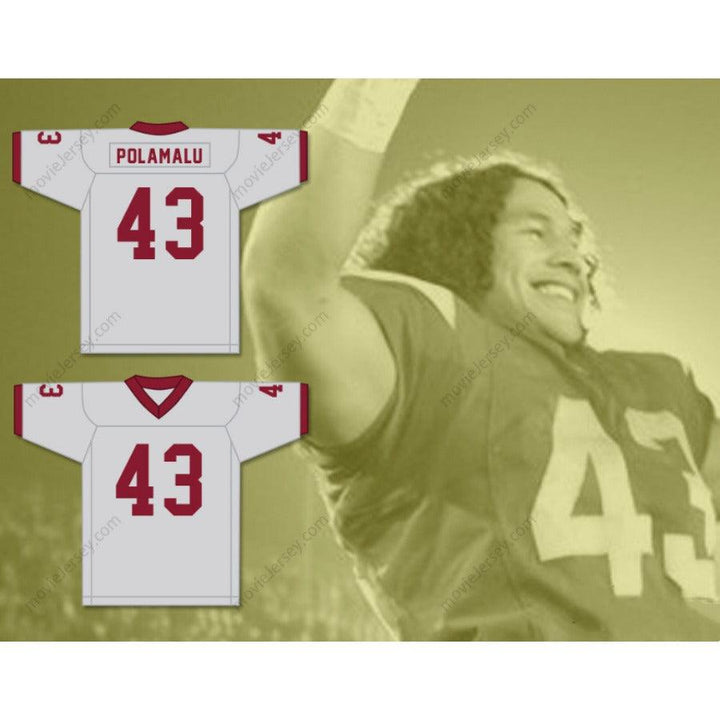 TROY POLAMALU 43 DOUGLAS HIGH SCHOOL TROJANS GRAY Football Jersey