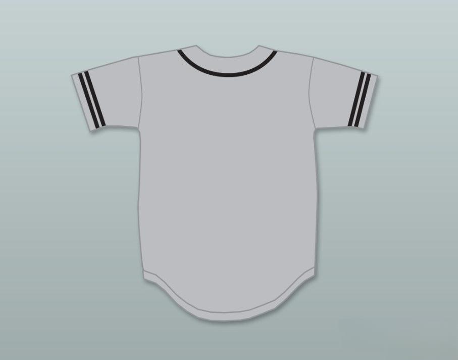 Custom Any Name Number MALCOLM X GRAY BASEBALL JERSEY Top Stitched S-6XL