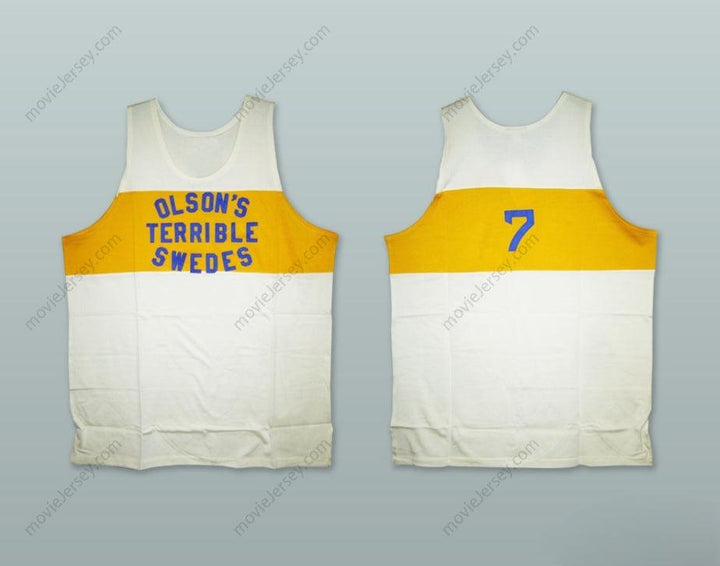 CUSTOM ANY Name Number 1925 OLSON'S TERRIBLE SWEDES 7 BASKETBALL JERSEY Top Stitched S-6XL