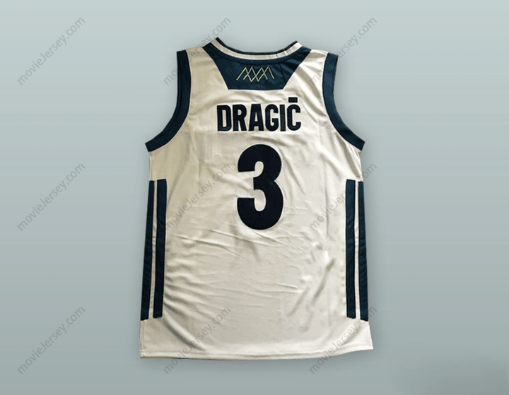 CUSTOM ANY Name Number GORAN DRAGIC 3 SLOVENIJA NATIONAL TEAM WHITE BASKETBALL JERSEY Top Stitched S-6XL