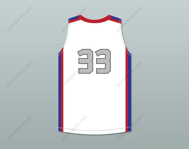 CUSTOM ANY Name Number TACKO FALL 33 EACH 1 TEACH 1 ELITE AAU WHITE BASKETBALL JERSEY 1 Top Stitched S-6XL