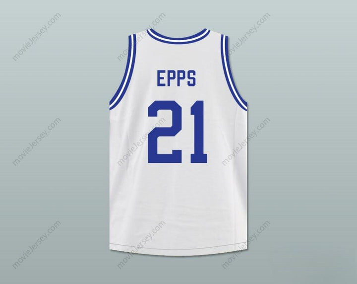 CUSTOM ANY Name Number RAPPER TAUHEED EPPS 2 CHAINZ 21 NORTH CLAYTON HIGH SCHOOL EAGLES WHITE BASKETBALL JERSEY Top Stitched S-6XL