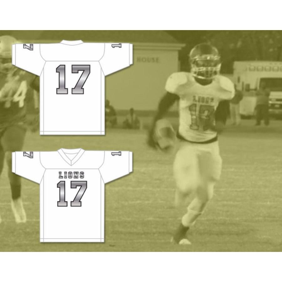 CUSTOM ANY Name Number ISIAH WRIGHT 17 EMCC LIONS FOOTBALL JERSEY INCLUDES PATCHES Top Stitched S-6XL