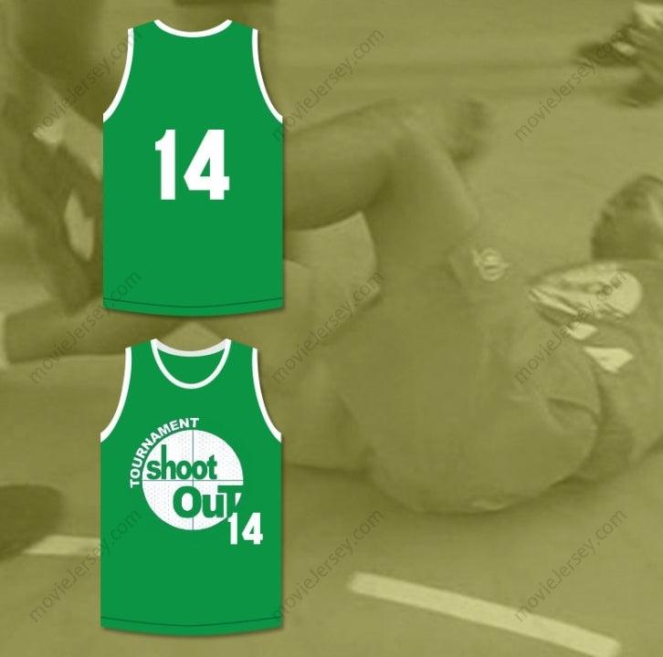 CUSTOM ANY Name Number 14 GREEN TOURNAMENT SHOOT OUT BASKETBALL JERSEY ABOVE THE RIM Top Stitched S-6XL