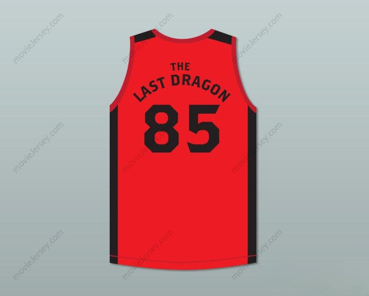 CUSTOM ANY Name Number BRUCE LEROY GREEN 85 THE LAST DRAGON RED MORTAL KOMBAT JERSEY WITH EMBROIDERED PATCH Top Stitched S-6XL