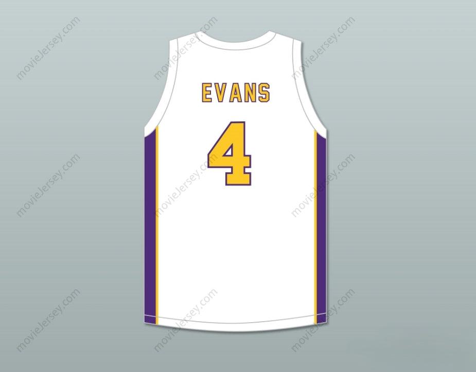 CUSTOM ANY Name Number MIKE EVANS 4 BALL HIGH SCHOOL TORS WHITE BASKETBALL JERSEY 1 Top Stitched S-6XL