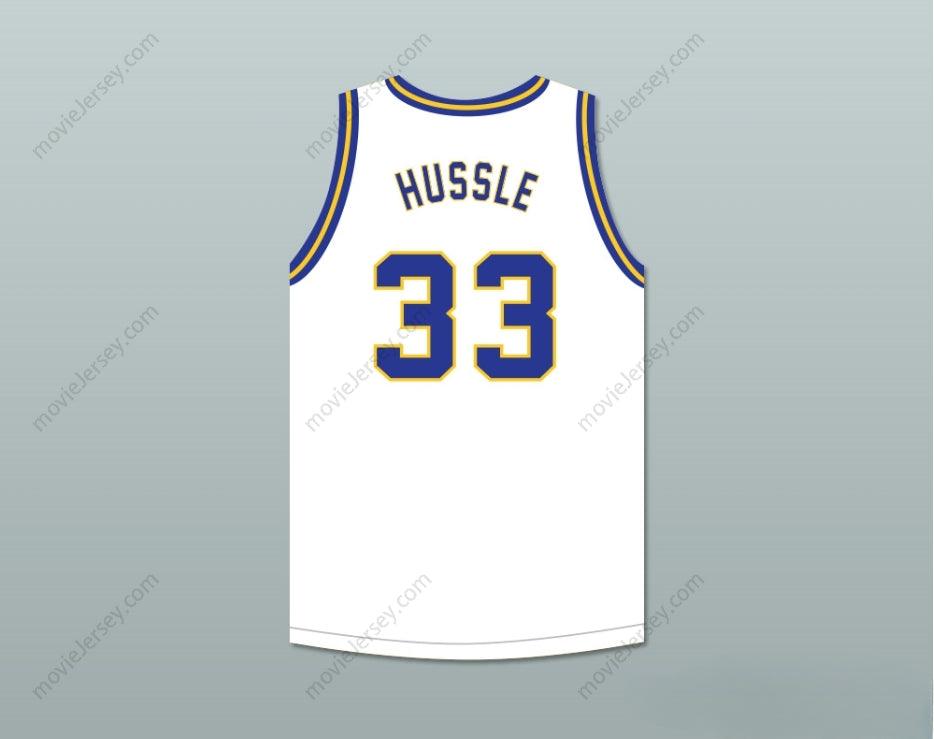 CUSTOM ANY Name Number NIPSEY HUSSLE 33 CRENSHAW WHITE BASKETBALL JERSEY Top Stitched S-6XL