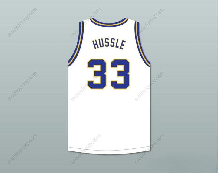 CUSTOM ANY Name Number NIPSEY HUSSLE 33 CRENSHAW WHITE BASKETBALL JERSEY Top Stitched S-6XL