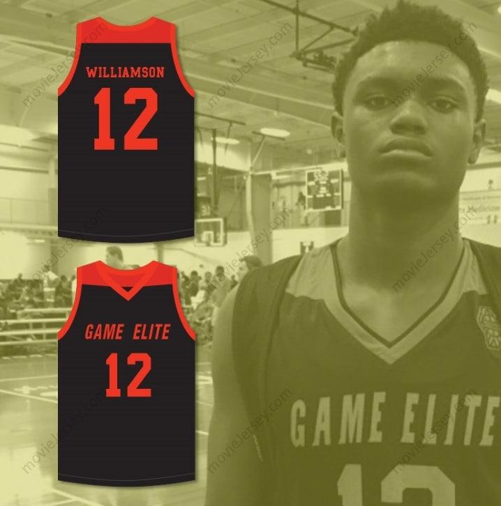 CUSTOM ANY Name Number ZION WILLIAMSON 12 GAME ELITE BLACK BASKETBALL JERSEY 2 Top Stitched S-6XL