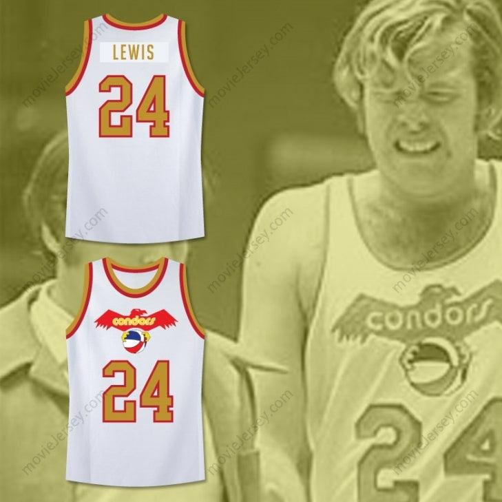 CUSTOM ANY Name Number  MIKE LEWIS 24 OLD SCHOOL BASKETBALL JERSEY STITCH SEWN NEW Top Stitched S-6XL