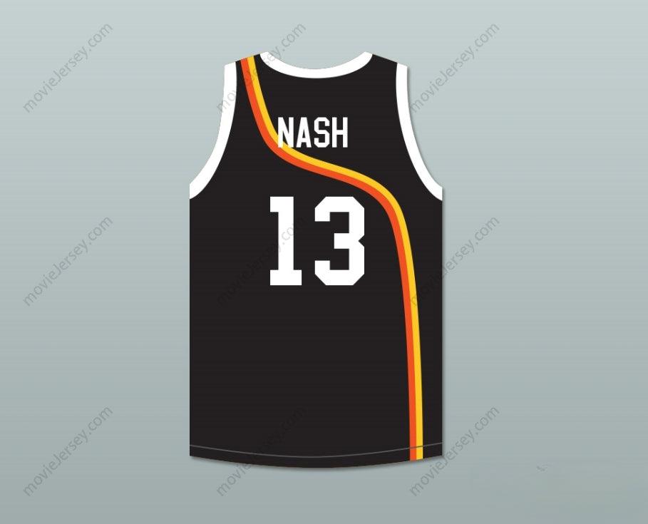 CUSTOM ANY Name Number STEVE NASH 13 ROSWELL RAYGUNS BLACK BASKETBALL JERSEY Top Stitched S-6XL