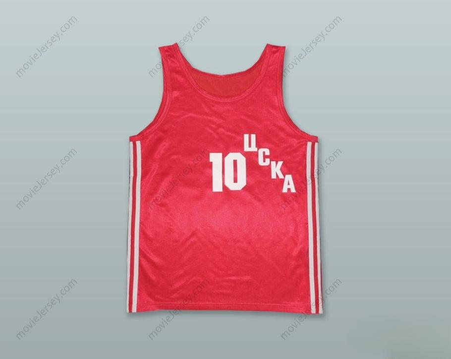 CUSTOM ANY Name Number SERGEI BELOV 10 CSKA MOSCOW RED BASKETBALL JERSEY Top Stitched S-6XL
