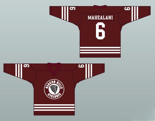 Custom Any Name Number Danny Mahealani 6 Beacon Hills Cyclones Hockey Jersey Teen Wolf TV Series Top Stitched S-6XL