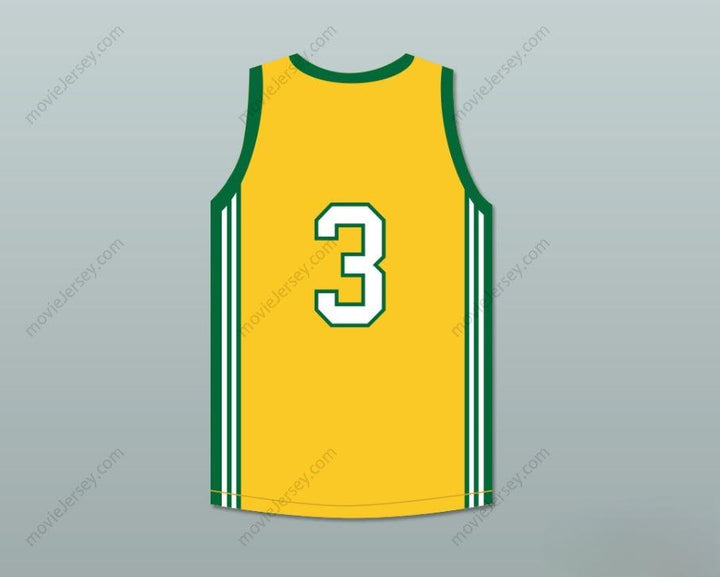CUSTOM ANY Name Number ALLEN IVERSON 3 BETHEL HIGH SCHOOL BRUINS YELLOW BASKETBALL JERSEY Top Stitched S-6XL