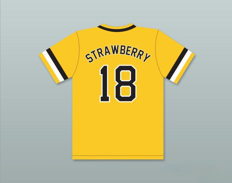 Custom Any Name Number DARRYL STRAWBERRY 18 CRENSHAW HIGH SCHOOL COUGARS YELLOW BASEBALL JERSEY Top Stitched S-6XL