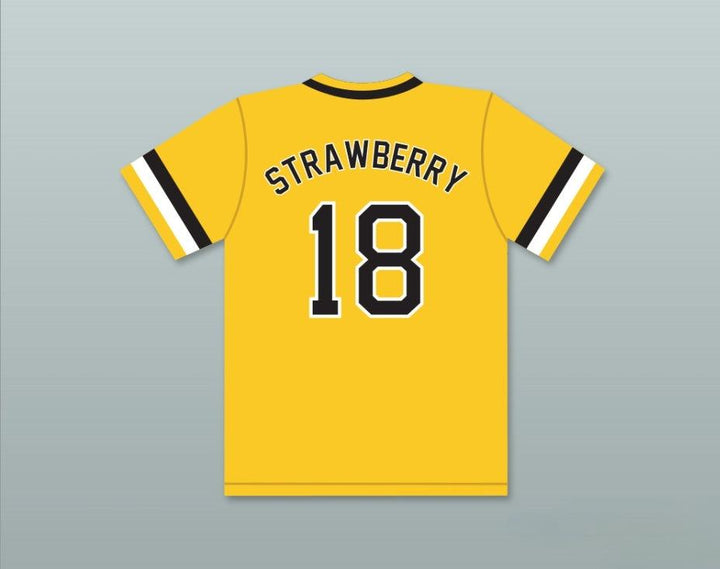 Custom Any Name Number DARRYL STRAWBERRY 18 CRENSHAW HIGH SCHOOL COUGARS YELLOW BASEBALL JERSEY Top Stitched S-6XL