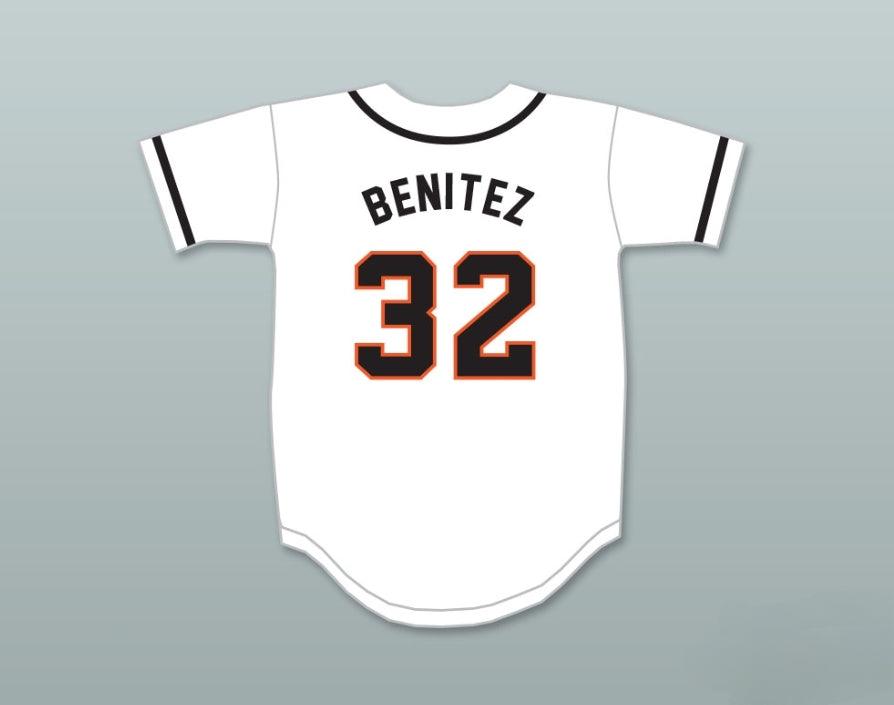 Custom Any Name Number RAFFY BENITEZ 32 RHINOS WHITE BASEBALL JERSEY KEY & PEELE SLAP ASS Top Stitched S-6XL
