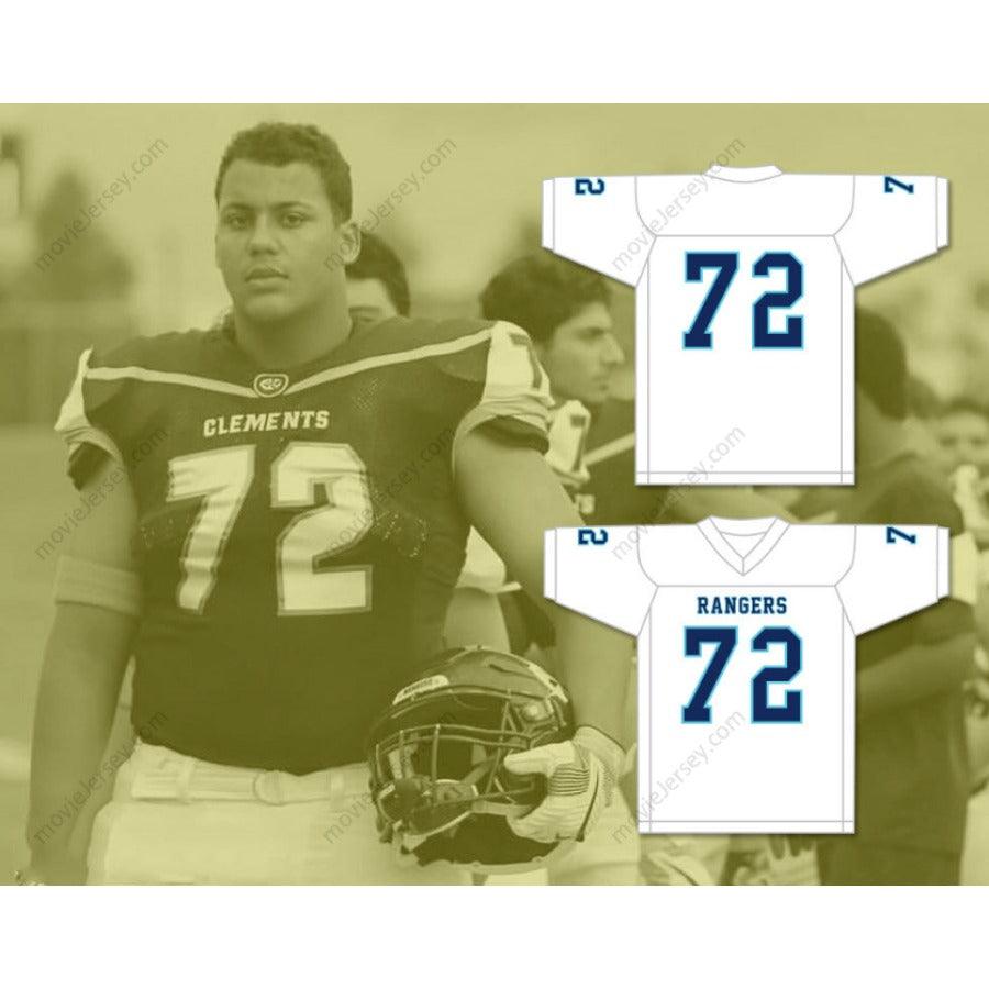 CUSTOM ANY Name Number RASHAWN SLATER 72 CLEMENTS HIGH SCHOOL RANGERS FOOTBALL JERSEY Top Stitched S-6XL