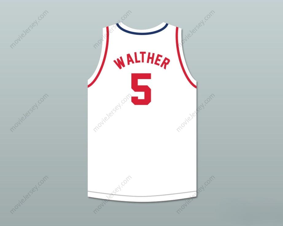 CUSTOM ANY Name Number PAUL WALTHER 5  OLYMPIANS WHITE BASKETBALL JERSEY Top Stitched S-6XL