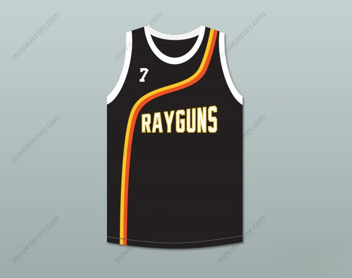 CUSTOM ANY Name Number JERMAINE O’NEAL 7 ROSWELL RAYGUNS BLACK BASKETBALL JERSEY Top Stitched S-6XL