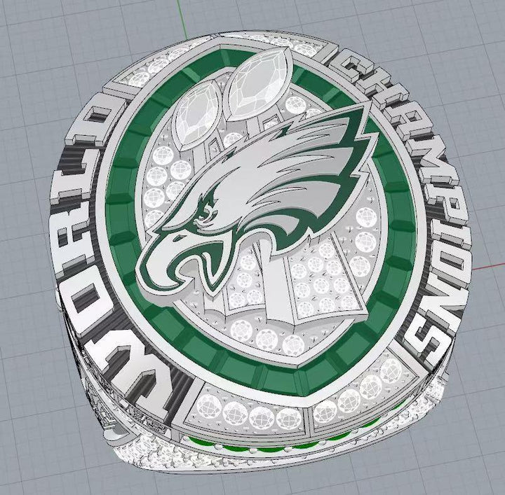 2024 -2025 Barkley Hurts SB Eagle Championship Title Band W Box Ring