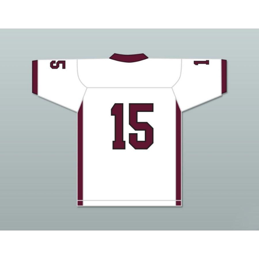 CUSTOM ANY Name Number WHITE PLAYER 15 BRISTOL CENTRAL RAMS MAROON Football Jersey Top Stitched S-6XL