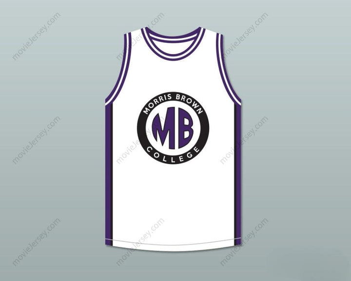 CUSTOM ANY Name Number MARTIN PAYNE 23 MORRIS BROWN COLLEGE WHITE BASKETBALL JERSEY Top Stitched S-6XL