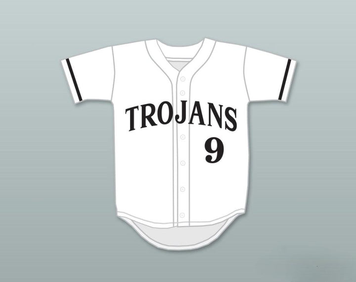 Custom Any Name Number COREY SEAGER 9 NORTHWEST CABARRUS HIGH SCHOOL TROJANS WHITE BASEBALL JERSEY 2 Top Stitched S-6XL