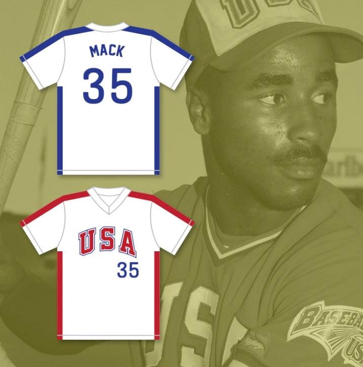 Custom Any Name Number SHANE MACK 35 1984 USA TEAM WHITE BASEBALL JERSEY Top Stitched S-6XL