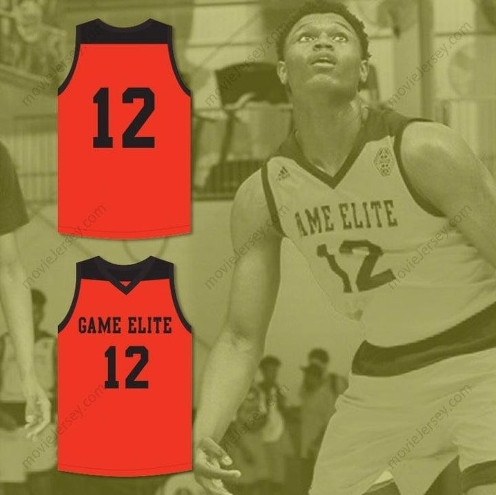 CUSTOM ANY Name Number ZION WILLIAMSON 12 GAME ELITE ORANGE BASKETBALL JERSEY 1 Top Stitched S-6XL