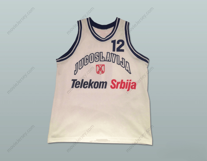CUSTOM ANY Name Number VLADE DIVAC 12 YUGOSLAVIA BASKETBALL JERSEY STITCH SEWN ANY PLAYER OR NUMBER Top Stitched S-6XL