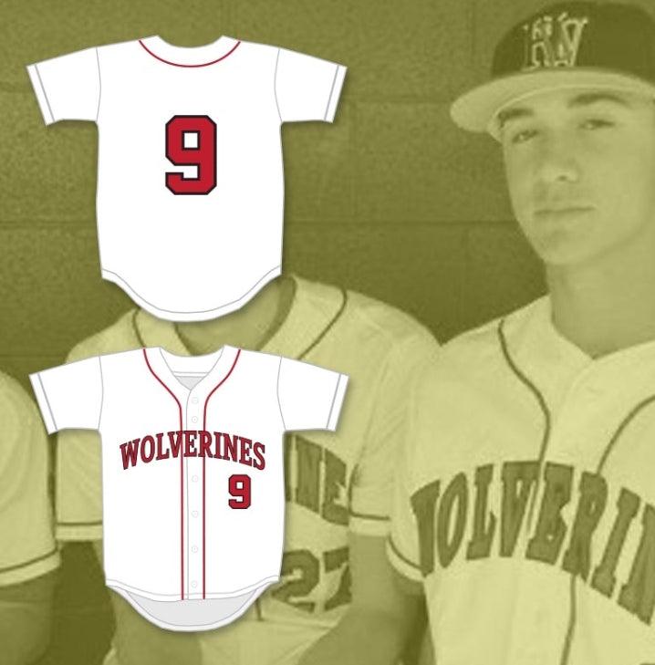 Custom Any Name Number JACK FLAHERTY 9  -WESTLAKE SCHOOL WOLVERINES WHITE BASEBALL JERSEY 1 Top Stitched S-6XL