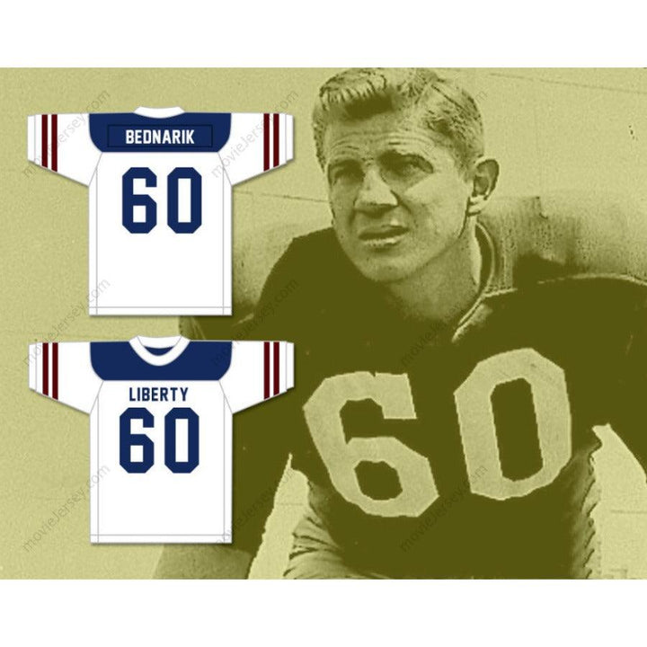 CUSTOM ANY Name Number CUSTOM HURRICANES NAVY CHUCK BEDNARIK 60 LIBERTY HIGH SCHOOL FOOTBALL JERSEY Top Stitched S-6XL