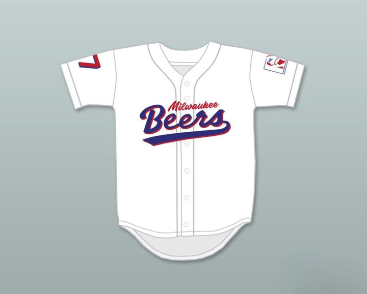 Custom Any Name Number DOUG REMER 17  BEERS LOGO DELUXE BASEKETBALL WHITE BASEBALL JERSEY Top Stitched S-6XL
