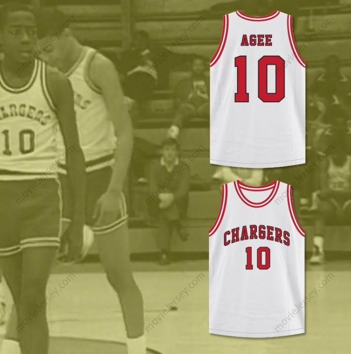 CUSTOM ANY Name Number ARTHUR AGEE 10 ST JOSEPH CHARGERS HIGH SCHOOL WHITE BASKETBALL JERSEY HOOP DREAMS Top Stitched S-6XL