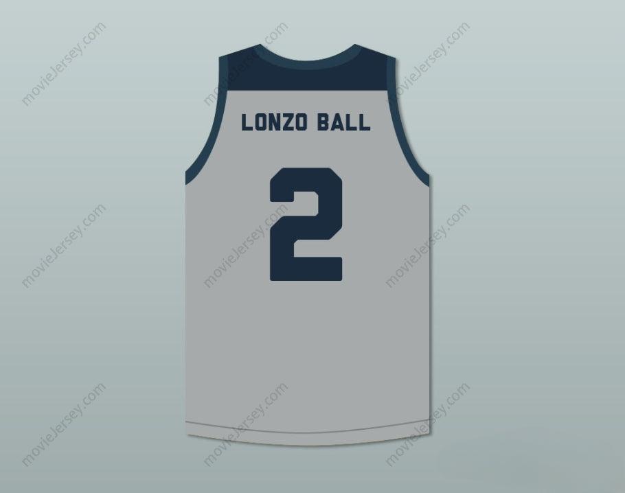 CUSTOM ANY Name Number LONZO BALL 2 CHINO HILLS HUSKIES GRAY BASKETBALL JERSEY WITH PATCH Top Stitched S-6XL