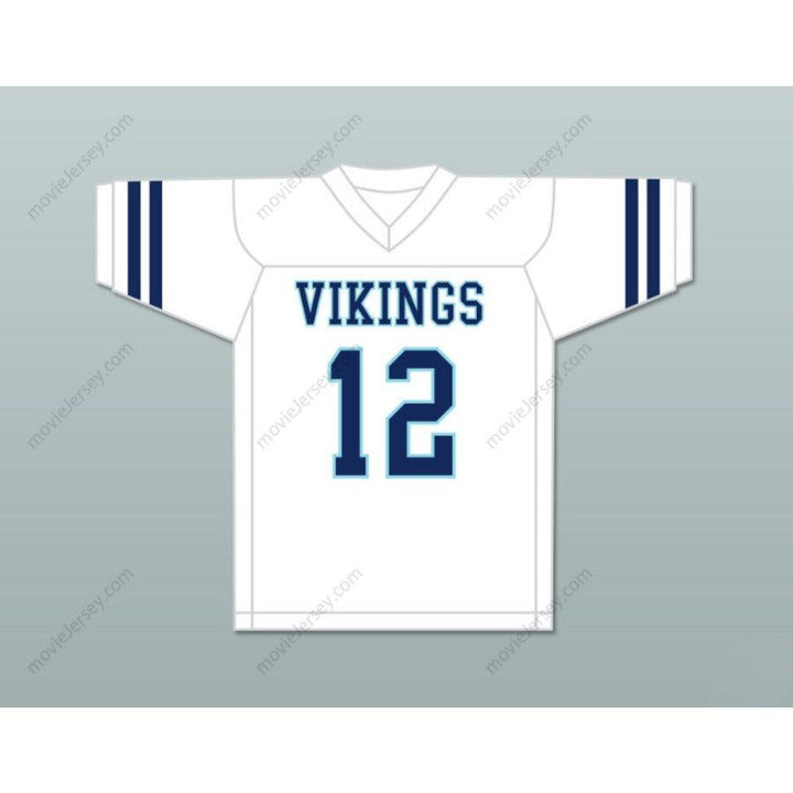 CUSTOM ANY Name Number AARON RODGERS 12 PLEASANT VALLEY HIGH SCHOOL VIKINGS WHITE FOOTBALL JERSEY Top Stitched S-6XL