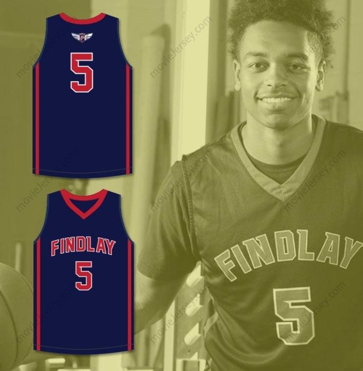 CUSTOM ANY Name Number P. J. WASHINGTON 5  PREP NAVY BLUE BASKETBALL JERSEY 1 Top Stitched S-6XL