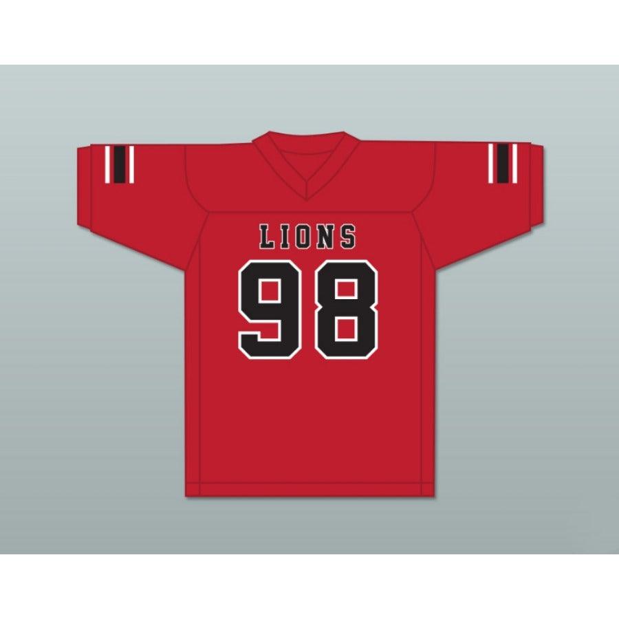 CUSTOM ANY Name Number GARY MCCRAE 98 EMCC LIONS FOOTBALL JERSEY INCLUDES PATCHES Top Stitched S-6XL