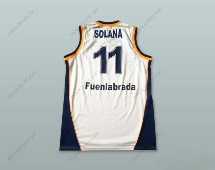 CUSTOM ANY Name Number SOLANA 11 BALONCESTO FUENLABRADA WHITE BASKETBALL JERSEY Top Stitched S-6XL